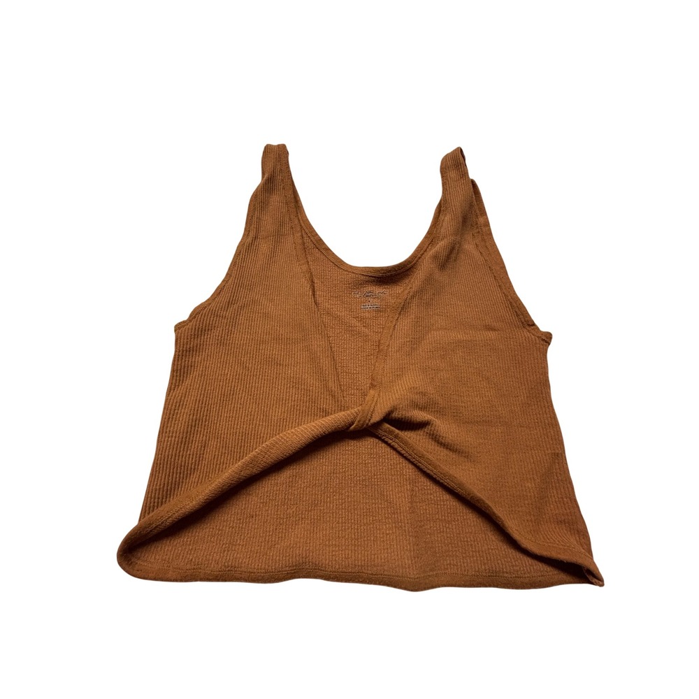 Out From Under Urban Outfitters Brown Ribbed Twist Back Tank Top M/L